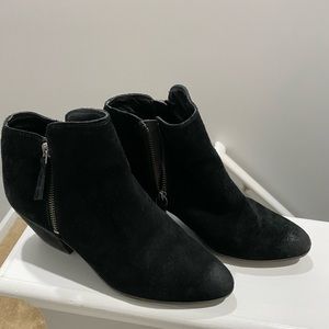 Frye Suede Black Booties, Size 8.5